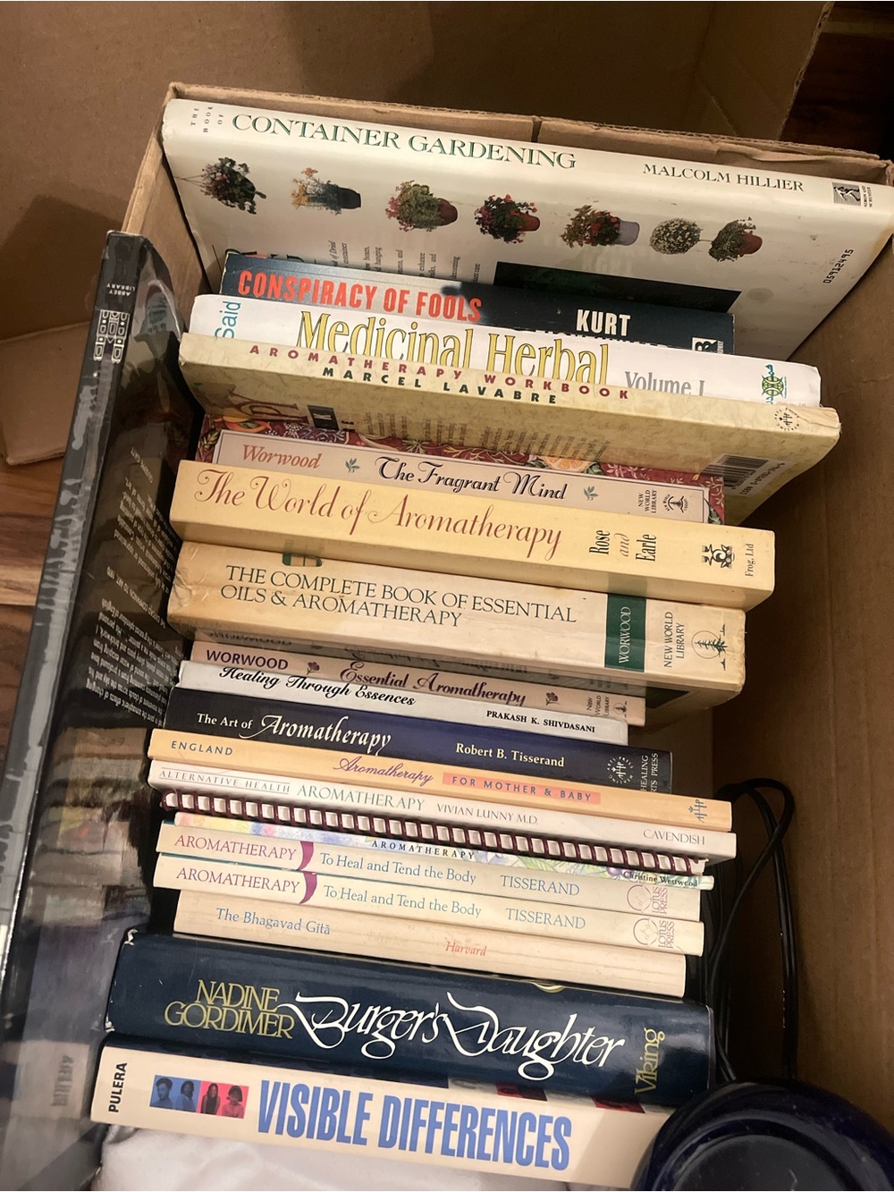 Vintage Aromatherapy & Gardening Book Collection + Electric Aroma Stone Diffuser